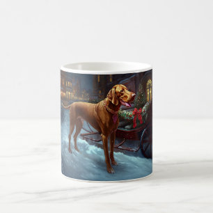 Caneca De Café Vizsla Christmas Fesason