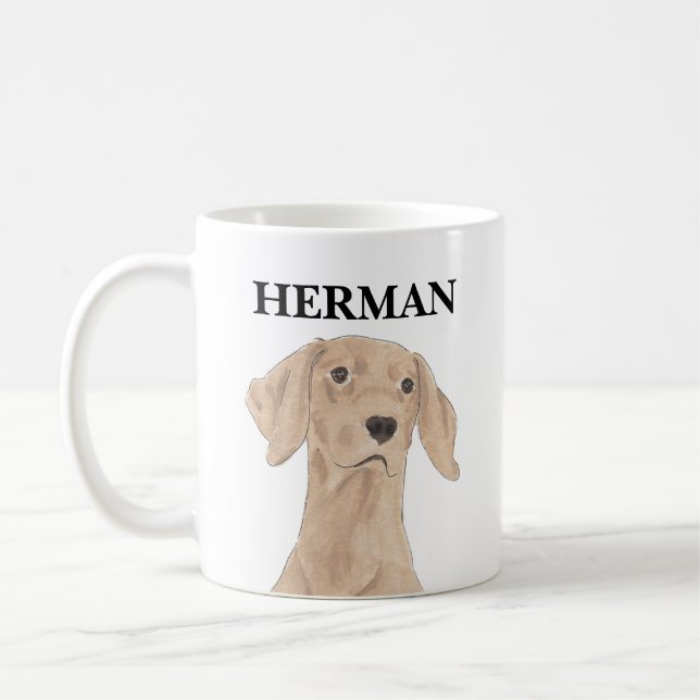 Caneca De Café Vizsla Personalizada (Esquerda)