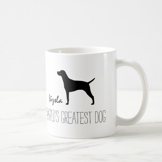 Caneca De Café Vizsla Silhouette é o maior cão do mundo | Persona (Direita)