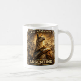 Caneca De Café VLLC Orgullosamente Argentino Llama Mate Patriotic