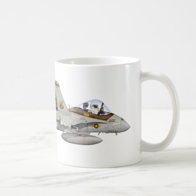 Caneca De Café VMFA323 a morte Rattlers agride (Direita)