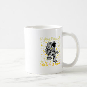 Caneca De Café Voando por 100 dias de astron do 100º dia da escol
