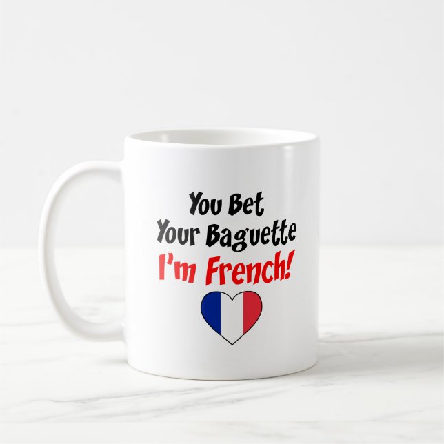 Caneca De Café Você aposta seu Baguette que eu sou francês (Esquerda)