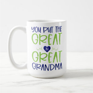 Caneca De Café Você colocou o Excelente no Excelente Vovó Mug