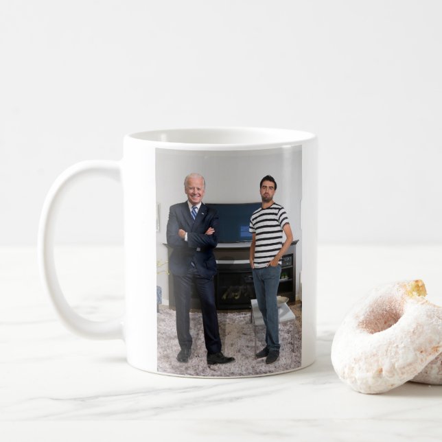 Caneca De Café Você Conheceu o Presidente Joe Biden | Adicione su (Com Donut)