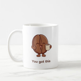 Caneca De Café Você Consegue Personagem de Grão de Café de Encora