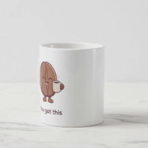 Você Consegue Personagem de Grão de Café de Encora