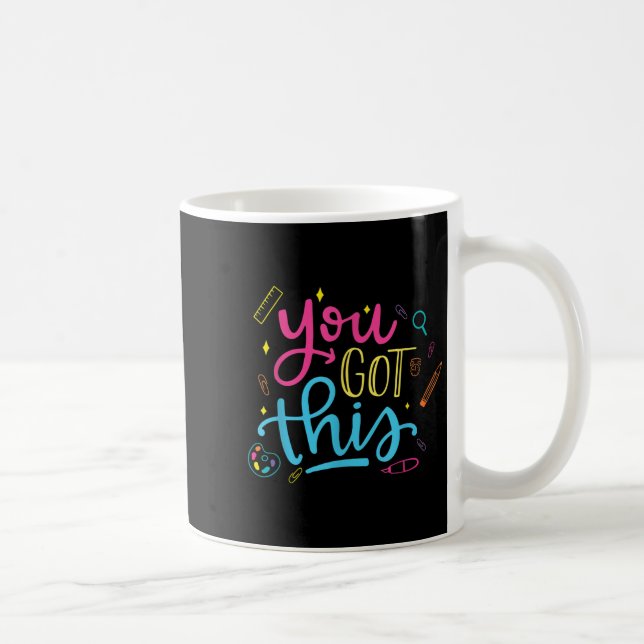 Caneca De Café Você Conseguiu Dia de Teste Motivacional Professor (Direita)