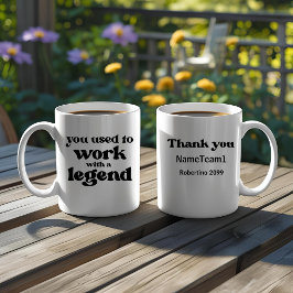 Caneca De Café Você Costumava Trabalhar Com Uma Lenda Aposentador