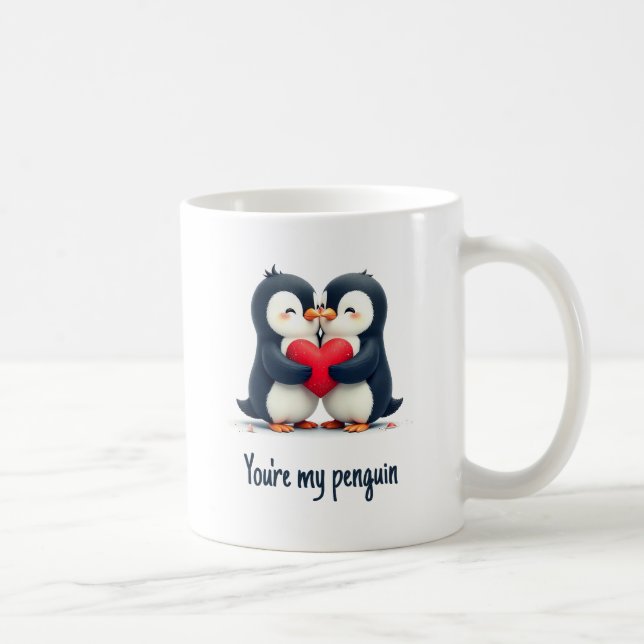 Caneca De Café Você É A Minha Taça De Pinguim - Pinguim Cuja Cane (Direita)