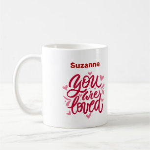 Caneca De Café Você É Amado Com Mão