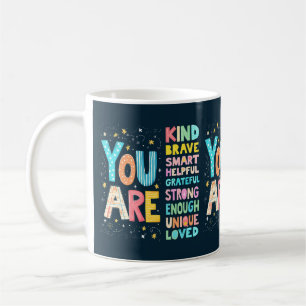 Caneca De Café Você É Citação Inspiradora Tipografia Positiva