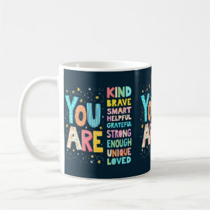 Caneca De Café Você É Citação Inspiradora Tipografia Positiva