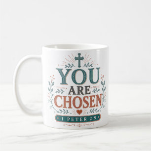 Caneca De Café Você É Escolhido Citação Cristã Inspiradora