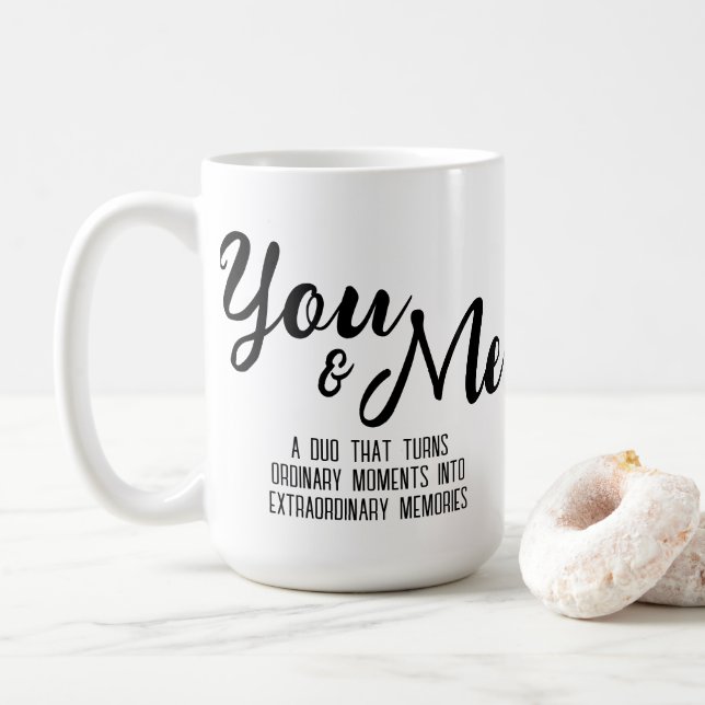 Caneca De Café Você e eu personalizados (Com Donut)