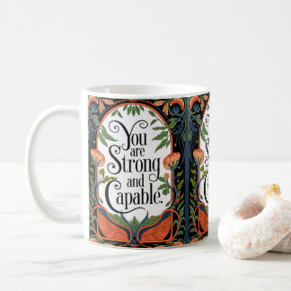 Caneca De Café Você é forte e capaz de uma citação inspiracional