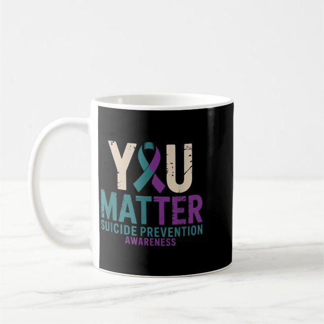 Caneca De Café Você É Importante Fita de Conscientização de Preve (Esquerda)