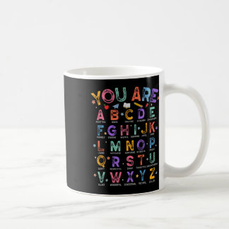 Caneca De Café Você É Letras Alfabeto Aprender Abcs Menino Menina