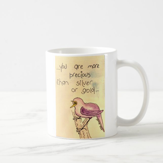 Caneca De Café Você É Mais Precioso Que Prata ou Dourado! (Direita)