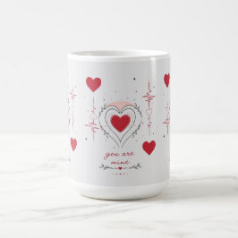 Caneca De Café Você É Meu Minimalista Coração Arte Linha