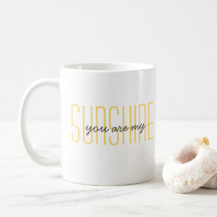 Caneca De Café Você É Meu Sol Cute Citação de Bom Dia Amarelo