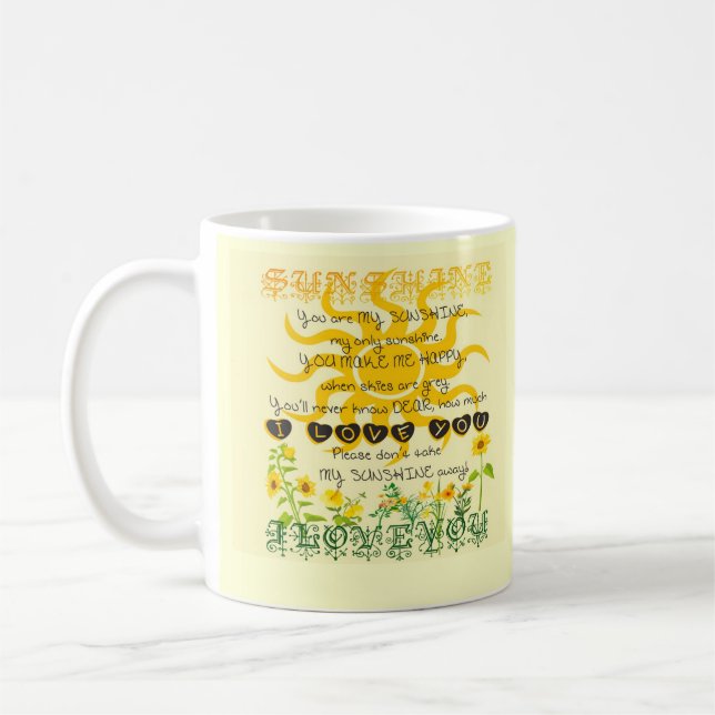 Caneca De Café Você é minha luz do sol (Esquerda)