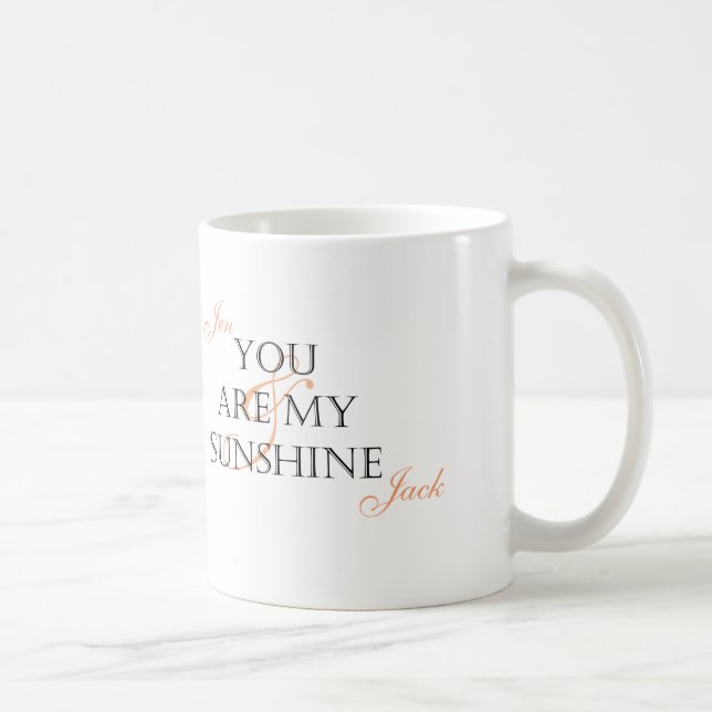 Caneca De Café "Você é minha luz do sol" com as crianças (Direita)