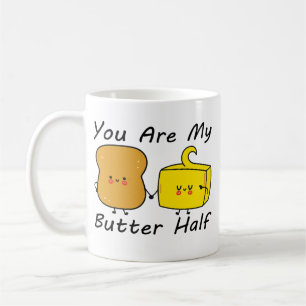 Caneca De Café Você É Minha Metade de Manteiga, Citações do Dia d