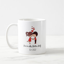 Caneca De Café Você É Minha Metade Melhor Citação de Amor Estabel