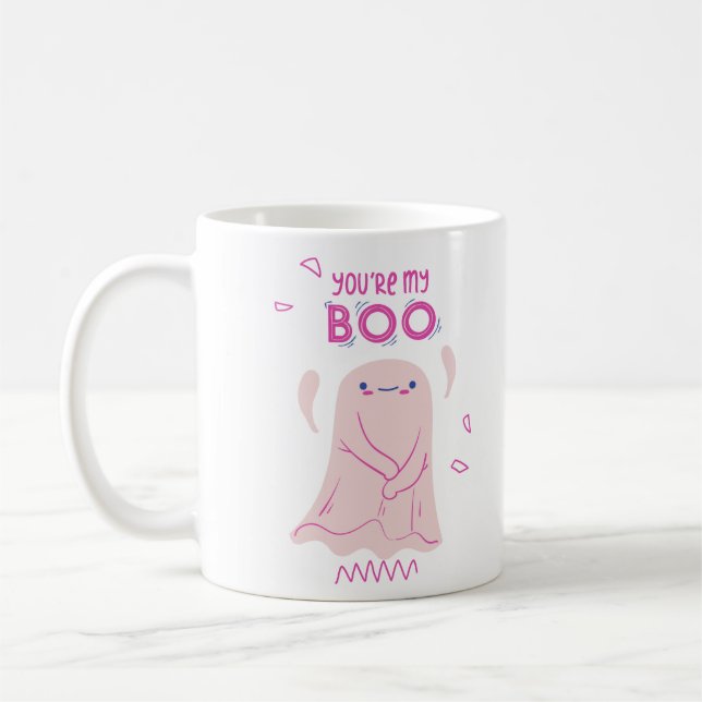 Caneca De Café Você é o meu Boo Cute Ghost Halloween (Esquerda)