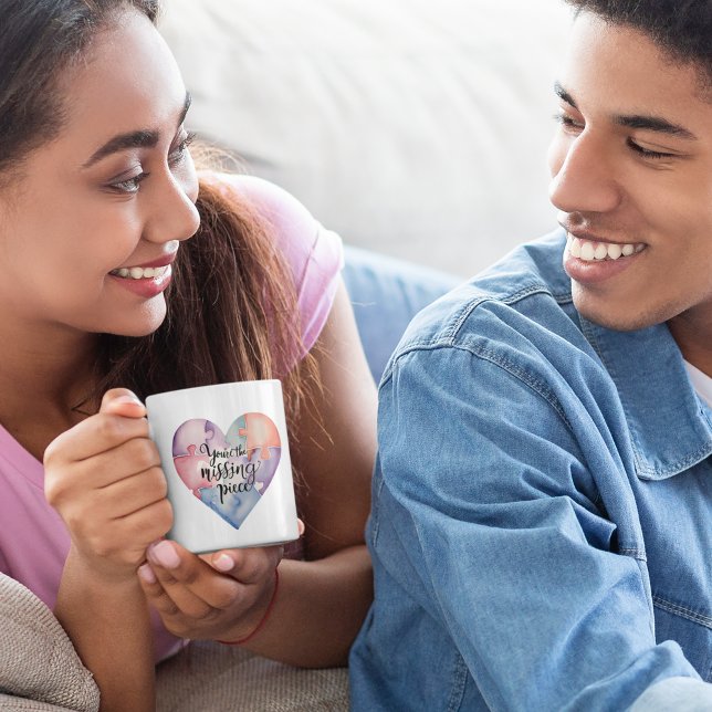 Caneca De Café Você é o pedaço perdido Quebra-cabeça Mug (Let someone know how much you love them with this, "You're the missing piece" puzzle mug! )