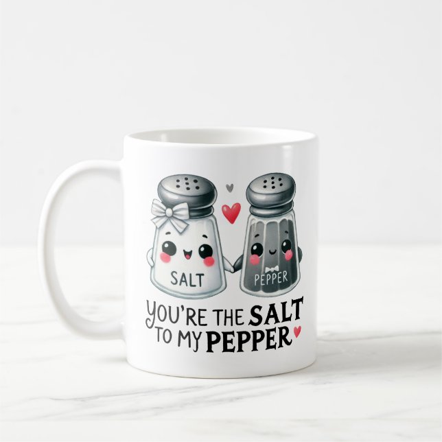 Caneca De Café Você é o Sal do Meu Pepper - (Esquerda)