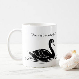 Caneca De Café Você é um cisne negro maravilhoso Presente engraça