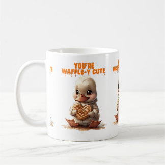 Caneca De Café Você é Waffle-y Cute Kawaii Duckling