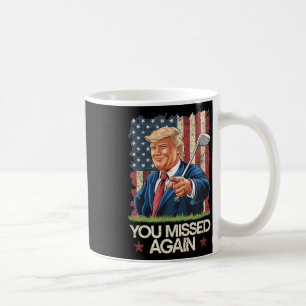 Caneca De Café Você Errou Novamente Trump 2024 Bandeira dos EUA