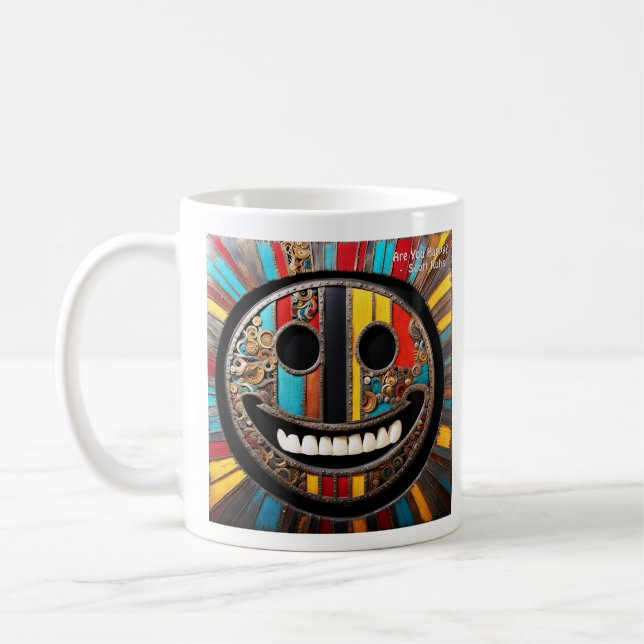Caneca De Café Você Está Feliz? Cobrir Art (Esquerda)