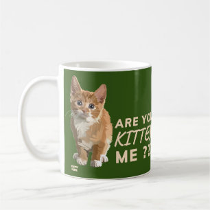 Caneca De Café "VOCÊ ESTÁ ME BATENDO" Gato engraçado          