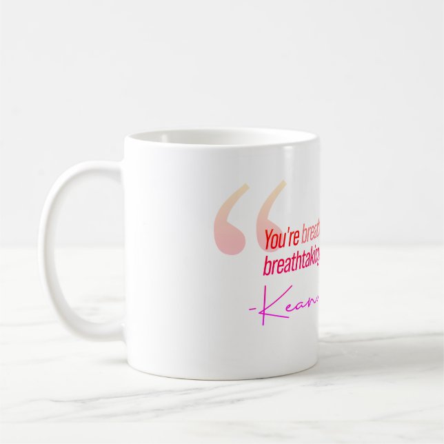 Caneca De Café Você está respirando. Keanu Reeves (Esquerda)