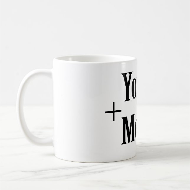 Caneca De Café Você + Eu = Love Mug (Esquerda)