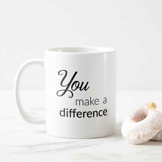 Caneca De Café Você Faz A Diferença Mug (Com Donut)