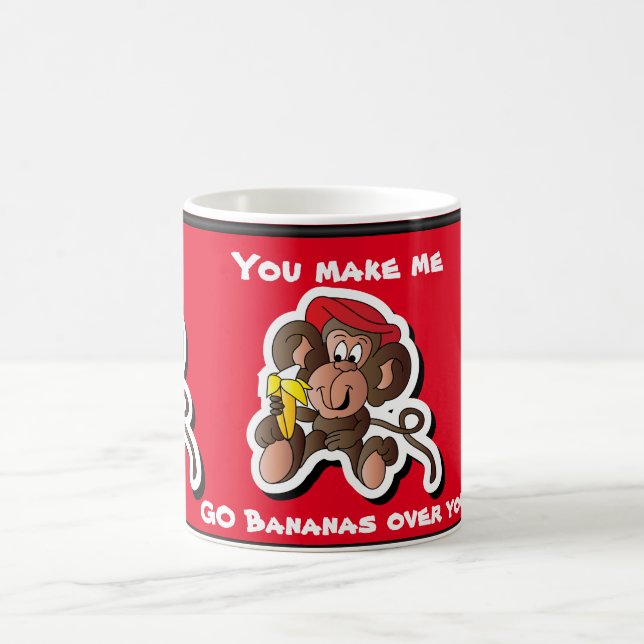 Caneca De Café Você faz-me ir namorados das bananas (Centro)