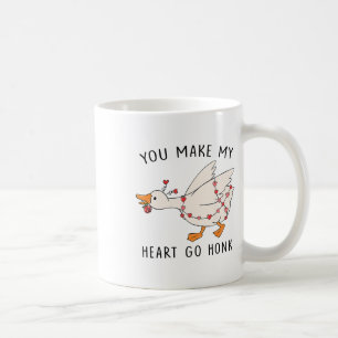 Caneca De Café Você Faz Meu Coração Ir Honk Goose Dia dos Namorad