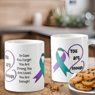 Caneca De Café "Você Já É O Suficiente" Curando A Esperança, cita