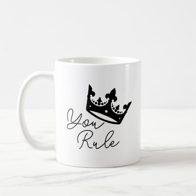 Caneca De Café Você Manda Esposa Coroa Presente de Aniversário Pe (Esquerda)