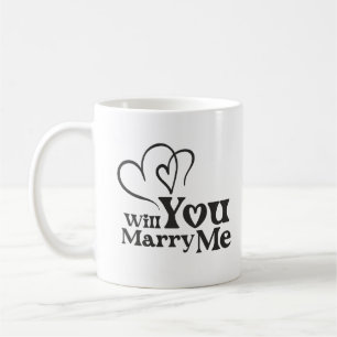 Caneca De Café Você me casado - Engraçado Proposta de Casamento