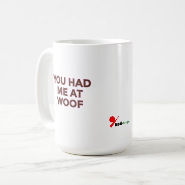 Caneca De Café Você Me Conquistou com o Latido | Design para Aman (Frente Esquerda)