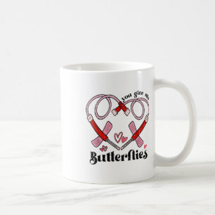 Caneca De Café Você Me Dá Borboletas Phlebotomist Pbt Namorados