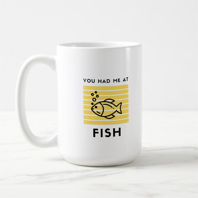 Caneca De Café Você me pegou no peixe (Esquerda)