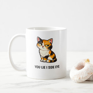 Caneca De Café Você mente eu olho de lado Citação engraçada de ga