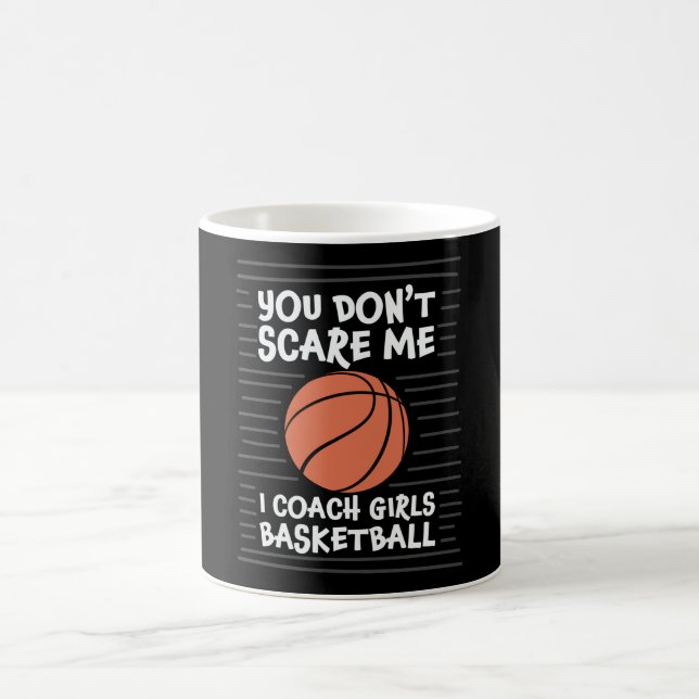 Caneca De Café Você não me assusta Eu treino Design de basquete p (Centro)